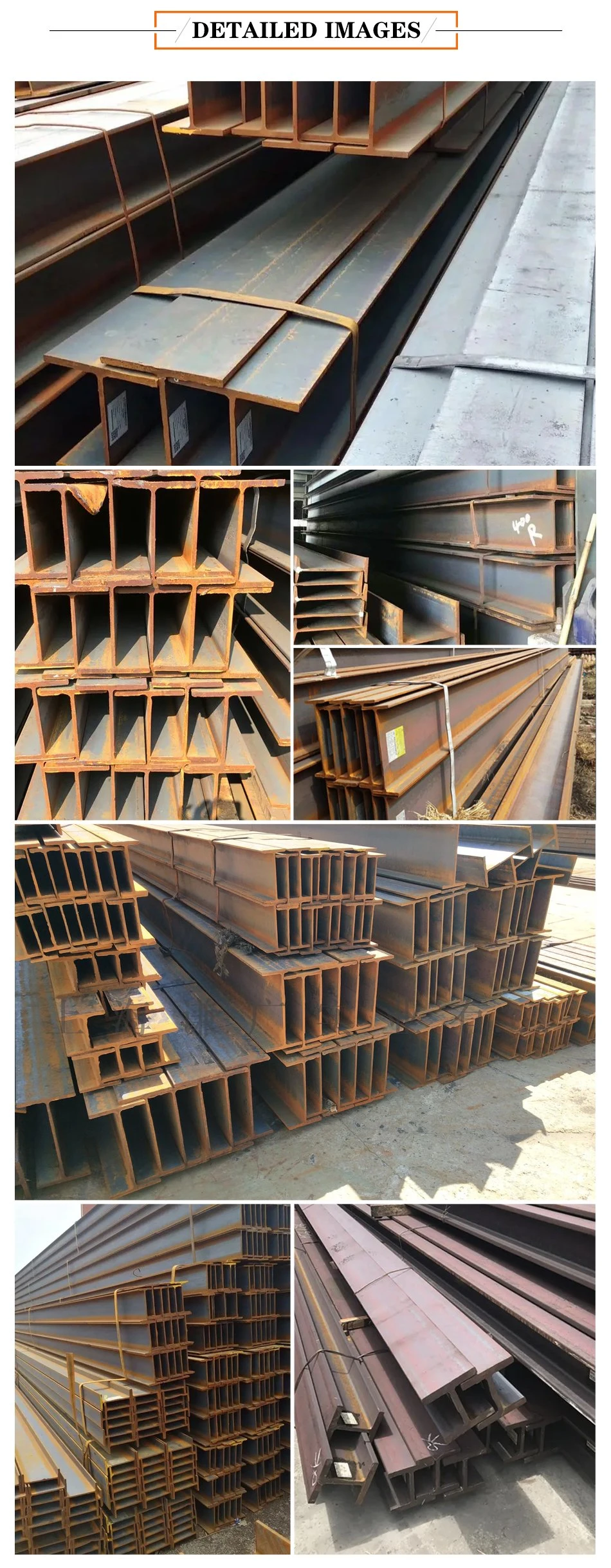 H Beam Section Galvanized ASTM A36 A105 Ss400 Carbon JIS S355 S355jr AISI Standard Ipe Hot Rolled Prime Structural Steel